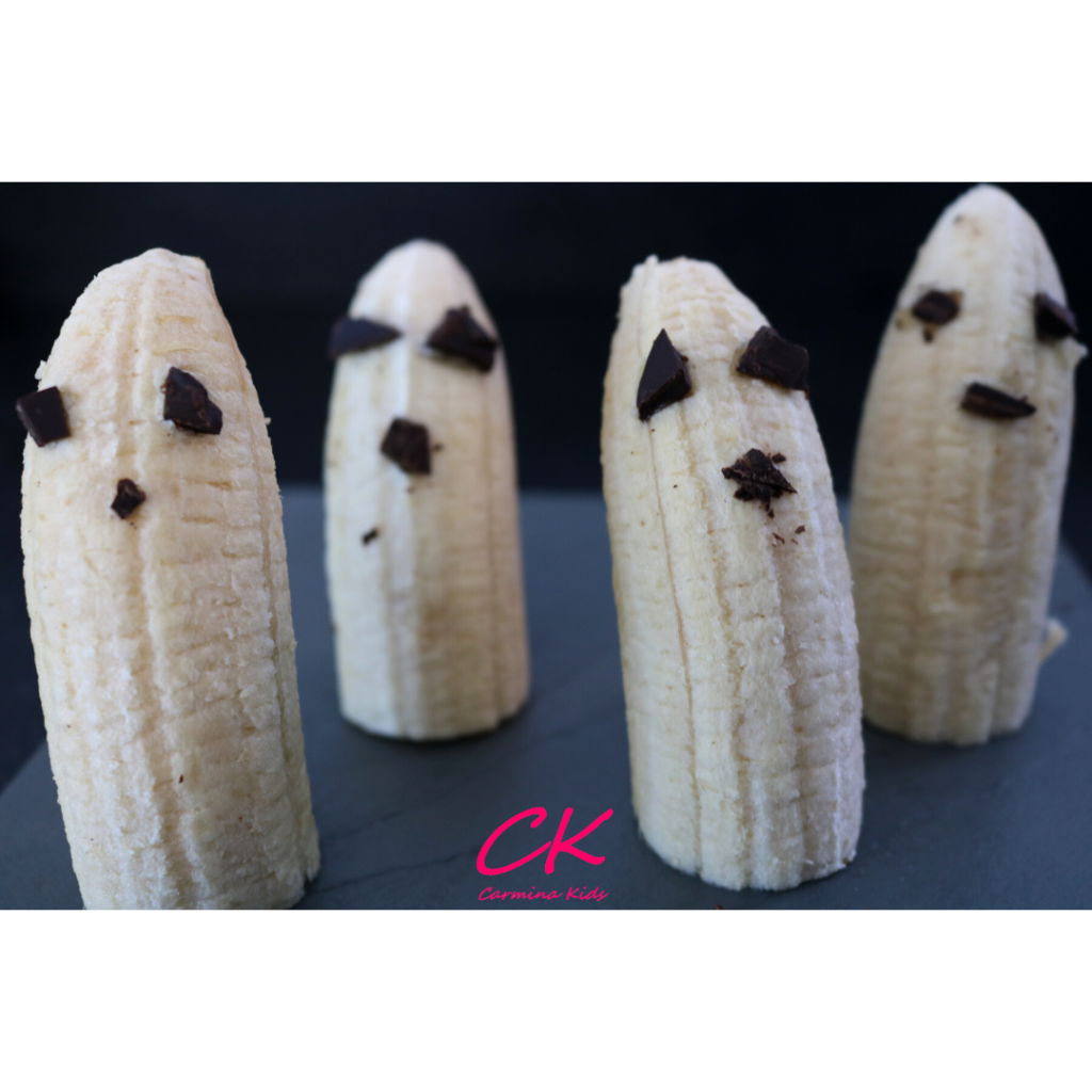Fantasmas de plátano | Catering saludable en Halloween